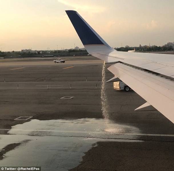 美国一客机起飞前突然漏油 航班取消